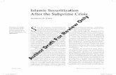 Islamic Securitization After the Subprime Crisis