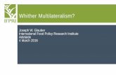 Joseph W. Glauber International Food Policy Research ...