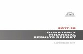 2017-18 Quarterly Financial Results Report - September 2017