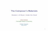The Composer’s Materials