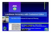 Landbase Accuracy with Cadastral Editor