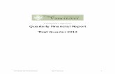 Quarterly Financial Report Q3 2013 - Vancouver, Washington