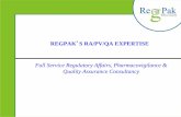 REGPAK S RA/PV/QA EXPERTISE