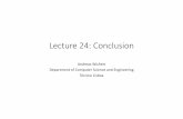 Lecture 24: Conclusion