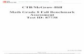 CTB/McGraw-Hill Math Grade 8 Fall Benchmark Assessment ...