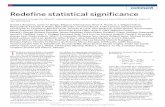 comment Redeﬁne statistical signiﬁcance