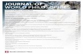 JOURNAL OF WORLD PHILOSOPHIES