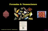 Formulas & Nomenclature