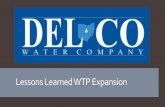 Lessons Learned WTP Expansion