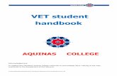 VET student handbook - Aquinas College, Southport