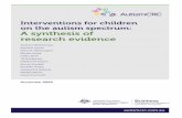 Interventions for children on the autism spectrum - A ...