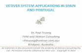 VETIVER SYSTEM APPLICATIONS IN SPAIN AND PORTUGAL