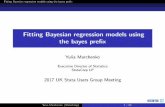 Fitting Bayesian regression models using the bayes prefix