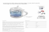Ovente Electric White Glass Hot Water Kettle 1.5 Liter ...
