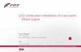 CFD combustion simulations of a two-valve Diesel engine