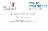 COMSOL® Analysis for Duct Acoustic