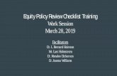 Equity Policy Review Checklist Training