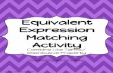 Equivalent Expressions Matching Activity - Weebly