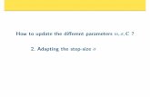 How to update the di erent parameters m