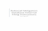 Robocall Mitigation Database External Filing Instructions