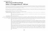 LESSON 6 Remembering the Forgotten War