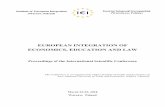 EUROPEAN INTEGRATION OF ECONOMICS, EDUCATION AND LAW