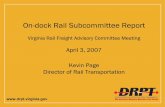 On-dock Rail Subcommittee Report