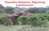 Disputes Between Adjoining Landowners