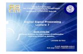Digital Signal Processing Lecture 7