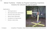 Wind Turbine - Fisher & Paykel washing machine motors for ...