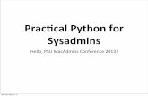 Practical Python for Sysadmins