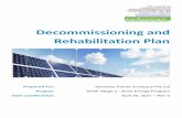 Decommissioning and Rehabilitation Plan