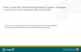 How to Use the Pearl Buildings Rating System Template