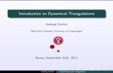 Introduction to Dynamical Triangulations