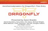 Aerothermodynamics for Dragonfly’s Titan Entry