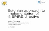 Estonian approach to implementation of INSPIRE ... - HELCOM