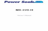 MX-220-H owner's manual