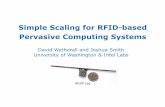 Simple Scaling for RFID-based Pervasive Computing Systems