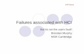Failures associated with HCI