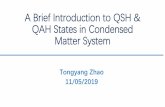 A Brief Introduction to QSH & QAH States in Condensed ...