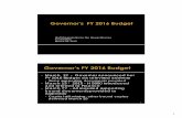 Governor's FY 2016 Budget - March 26 Briefing