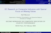 EC Research on Composite Indicators with Special Focus on ...