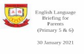 English Language Briefing for Parents (Primary 5 & 6