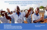 WHO ACTION FRAMEWORK TO ADVANCE UNIVERSAL ACCESS …