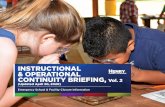 INSTRUCTIONAL & OPERATIONAL CONTINUITY BRIEFING, Vol. 2