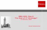 NBA 600: Day 6 The End of IT Strategy?