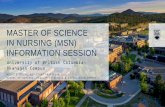 MASTER OF SCIENCE IN NURSING (MSN) INFORMATION SESSION
