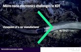 Micro-nano electronics challenges in KDT