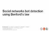 Social networks bot detection using Benford's law