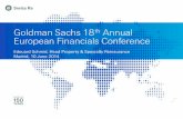 Goldman Sachs 18 Annual European Financials Conference